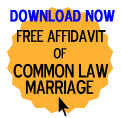 Free Affidavit of Common Law Marriage Form