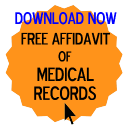 Free Affidavit of Medical Records Form