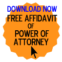 Free Affidavit of Power of Attorney