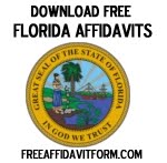 Free Florida Affidavit Form