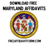 Free Maryland Affidavit Form