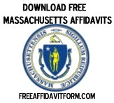 Free Massachusetts Affidavit Form