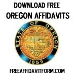 Free Oregon Affidavit Form