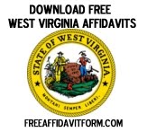 Free West Virginia Affidavit Form