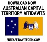 Free Australian Capital Territory Affidavit Forms