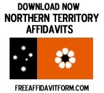 Free Northern Territory Affidavit Forms